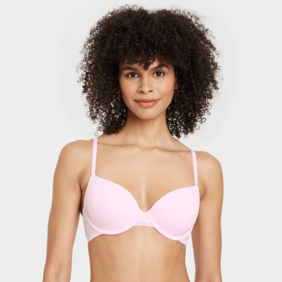 Women's Cotton Lightly Lined Demi T-Shirt Bra - Auden Enlightened Pink 34D - Picture 1 of 6